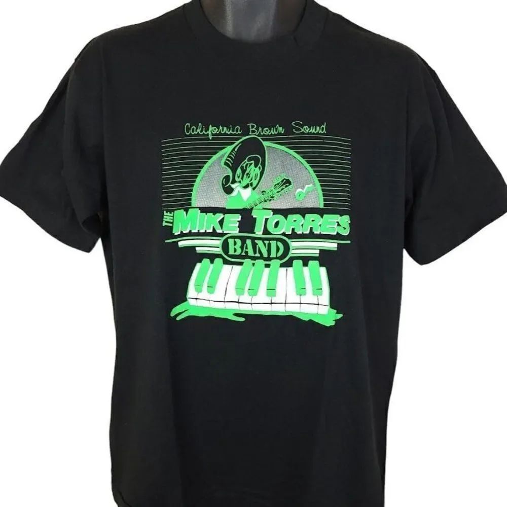 Mike Torres Band T Shirt Vintage 80s Latin Variety Music Made In USA Mens Size L
